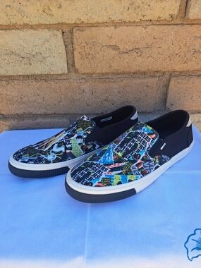 Toms Marvel Avengers Baja Multicolor Graphic Slip-On Loafers